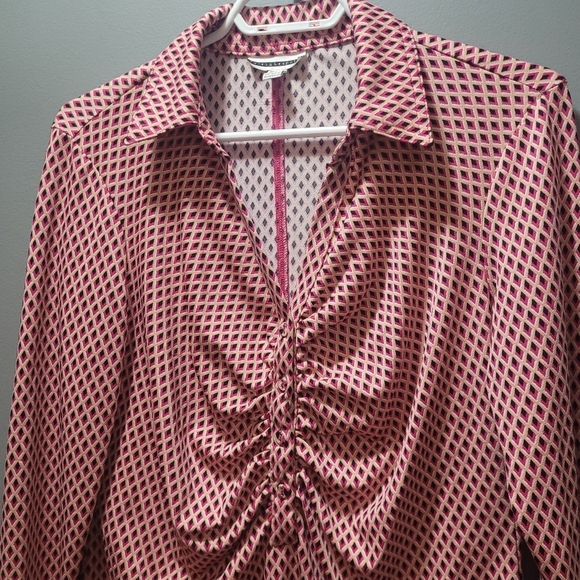 Jules & Leopold Pink Patterned Blouse L - Picture 3 of 7